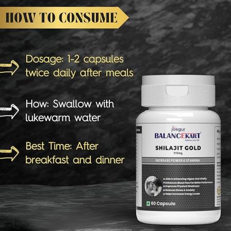 Balancekart Shilajit Gold 950mg Capsules for Men