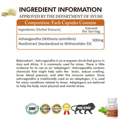 Balancekart Ashwagandha 500MG Capsule